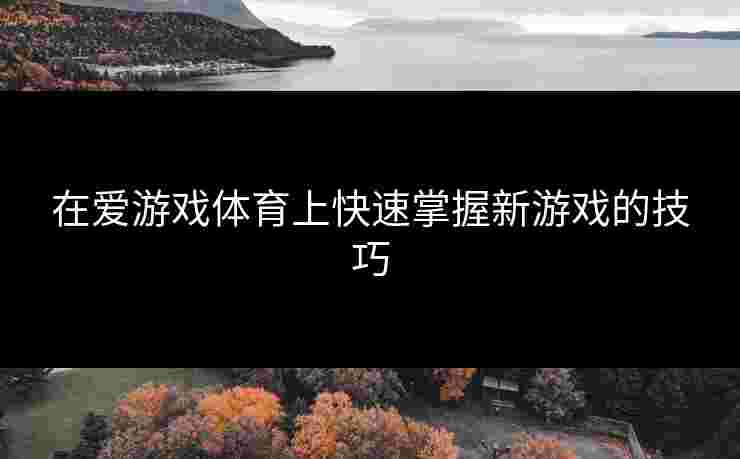 在爱游戏体育上快速掌握新游戏的技巧