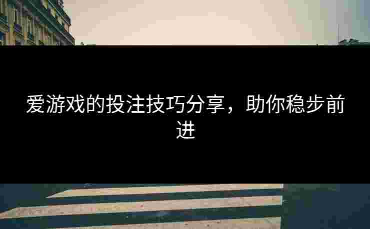 爱游戏的投注技巧分享，助你稳步前进